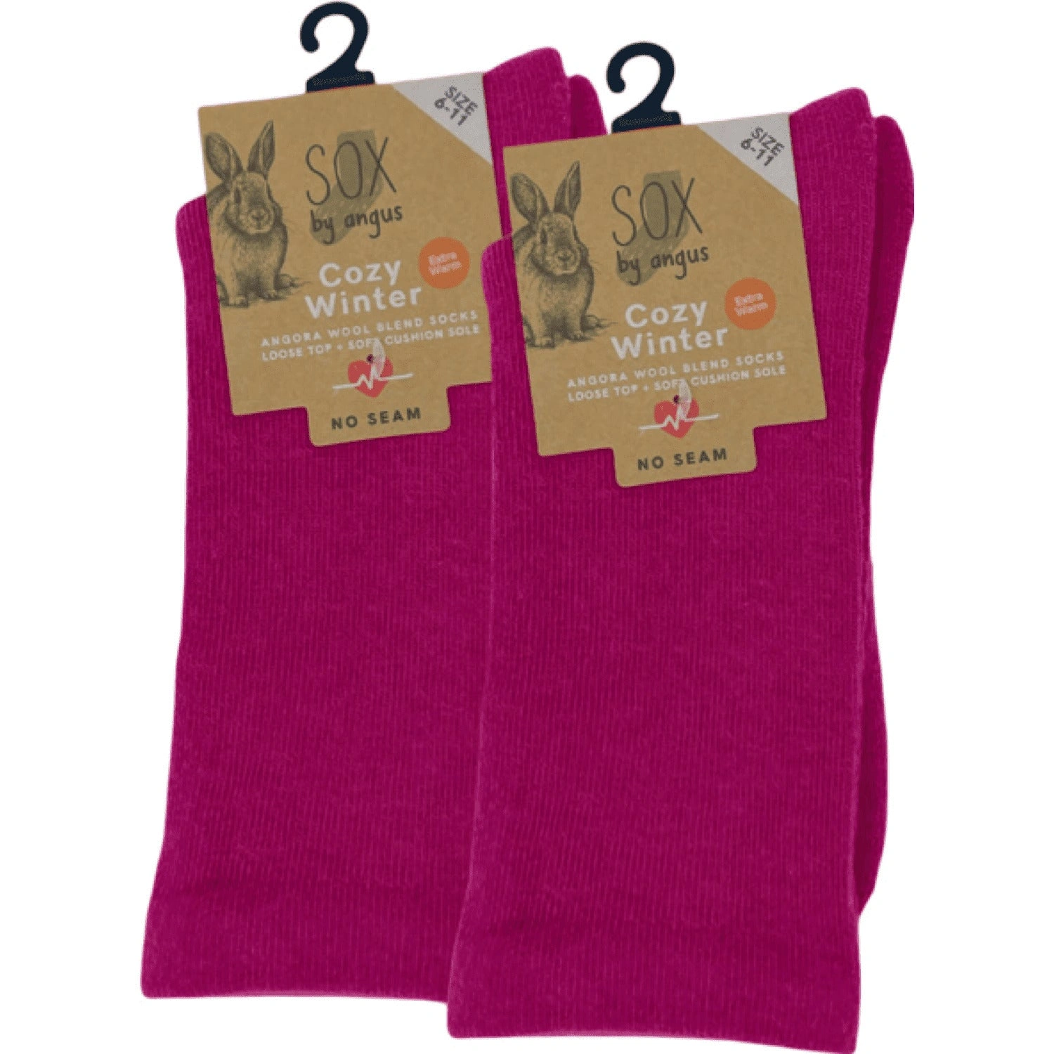 Pink Cloud Comfort Socks No Seam Angora Blend Cozy Feel