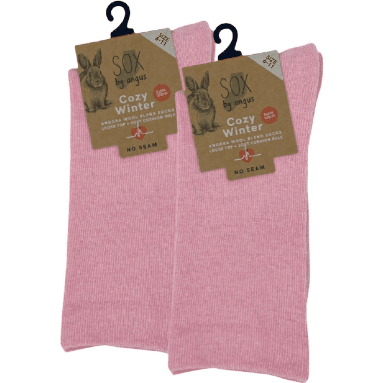 Pink Cloud Socks Cozy Angora Blend No Seam Comfort